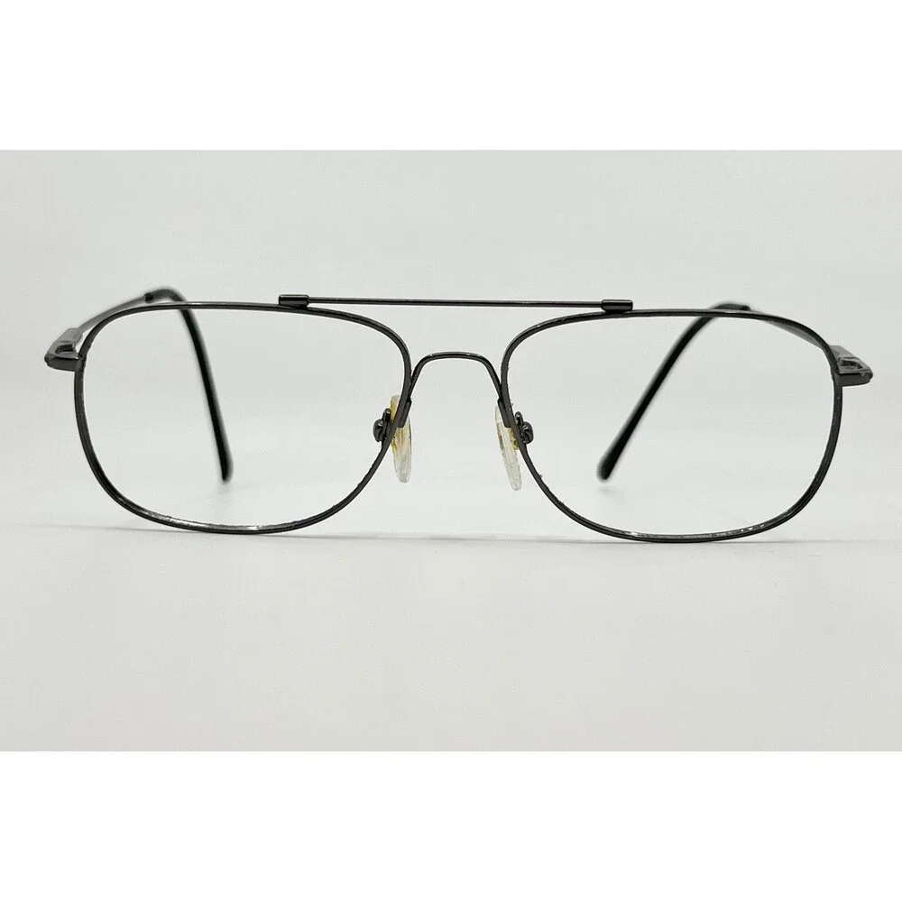 Unbranded Eyeglasses Mens Black Double Bridge Aviator Full Rim 54-16-140
